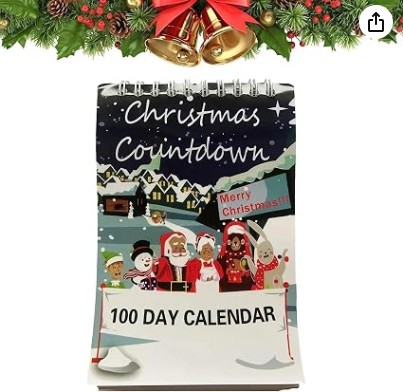 Yulun100 Day Christmas Countdown Calendar 2026, Advent Calendar, 2026 Calendar & Monthly Planner, Xmas Countdown Gift for Home Office Decor